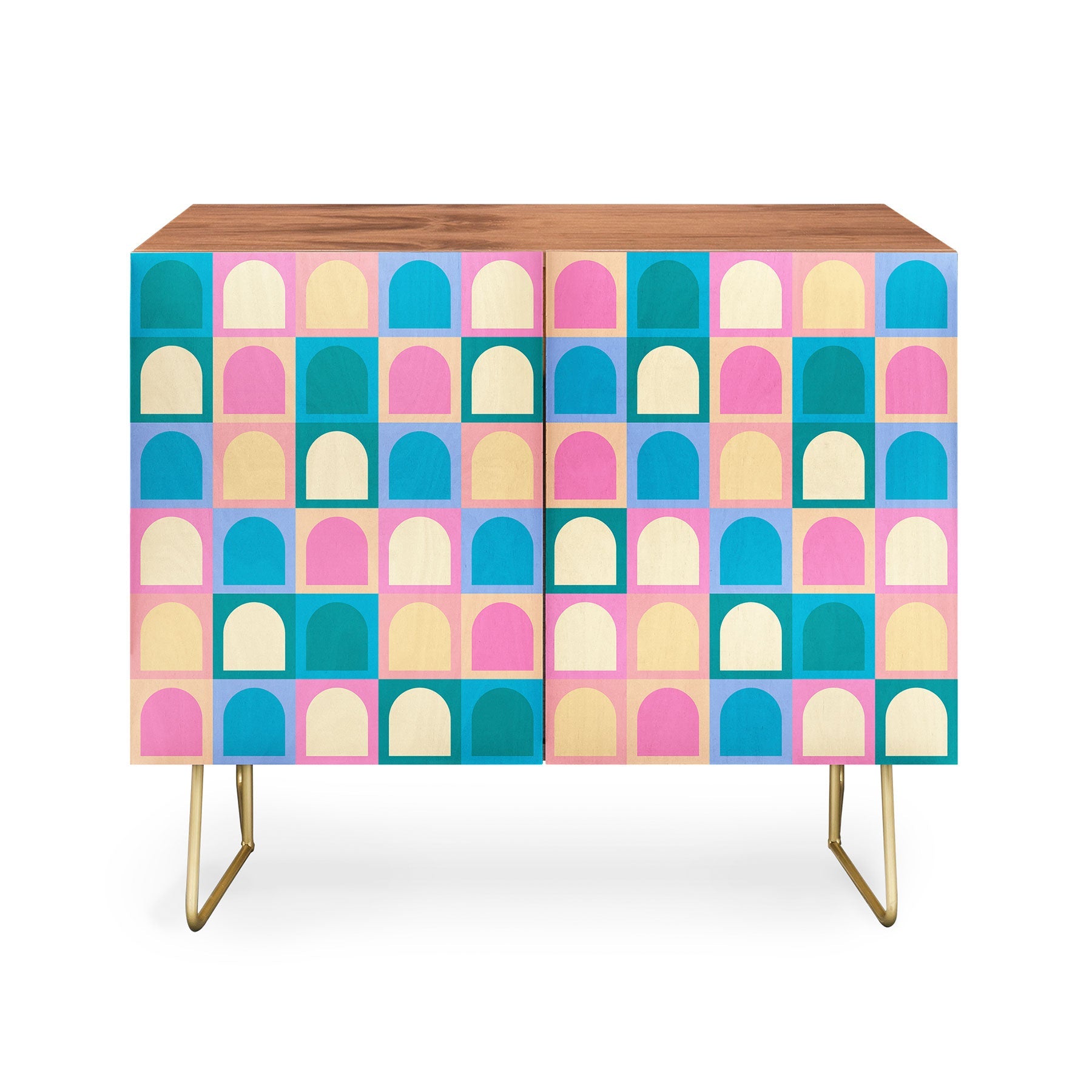 Colour Poems Checker Arches I Pastel Tones Credenza
