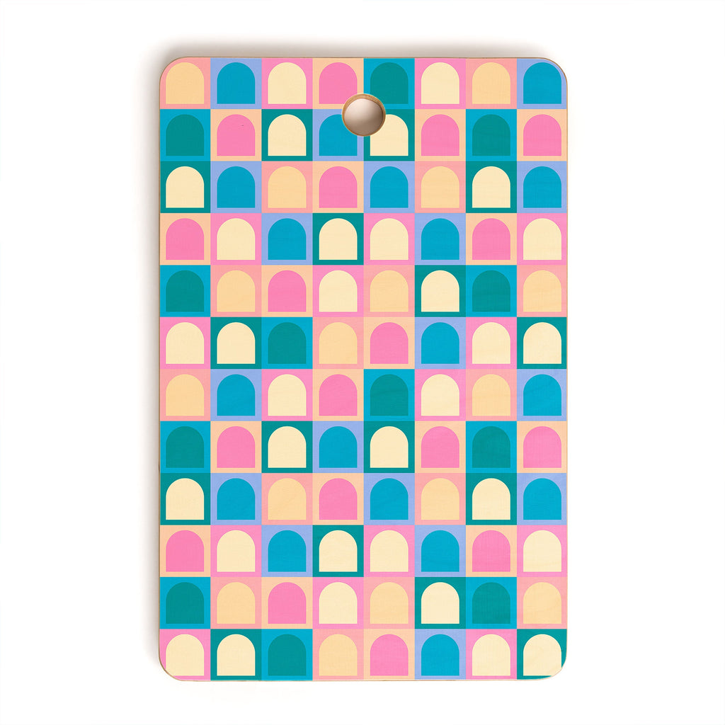 Colour Poems Checker Arches I Pastel Tones Cutting Board Rectangle