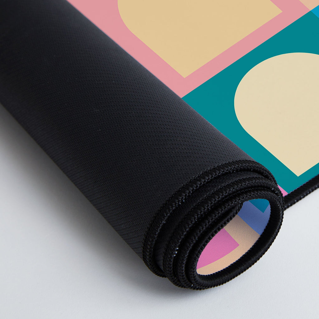 Colour Poems Checker Arches I Pastel Tones Desk Mat