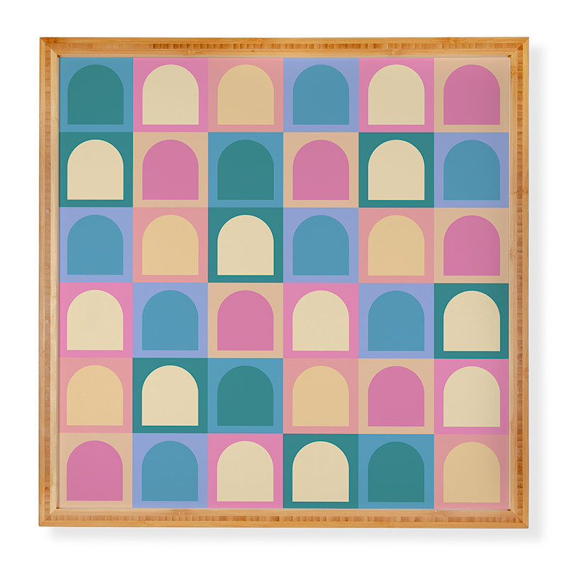 Colour Poems Checker Arches I Pastel Tones Framed Wall Art