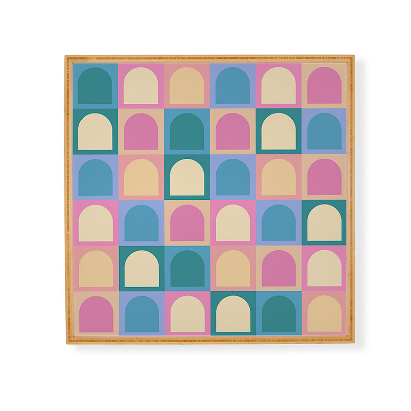 Colour Poems Checker Arches I Pastel Tones Framed Wall Art