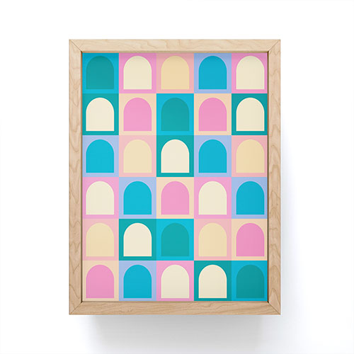 Colour Poems Checker Arches I Pastel Tones Framed Mini Art Print