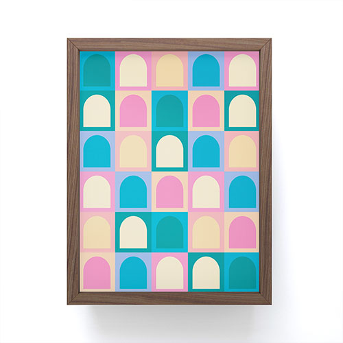 Colour Poems Checker Arches I Pastel Tones Framed Mini Art Print
