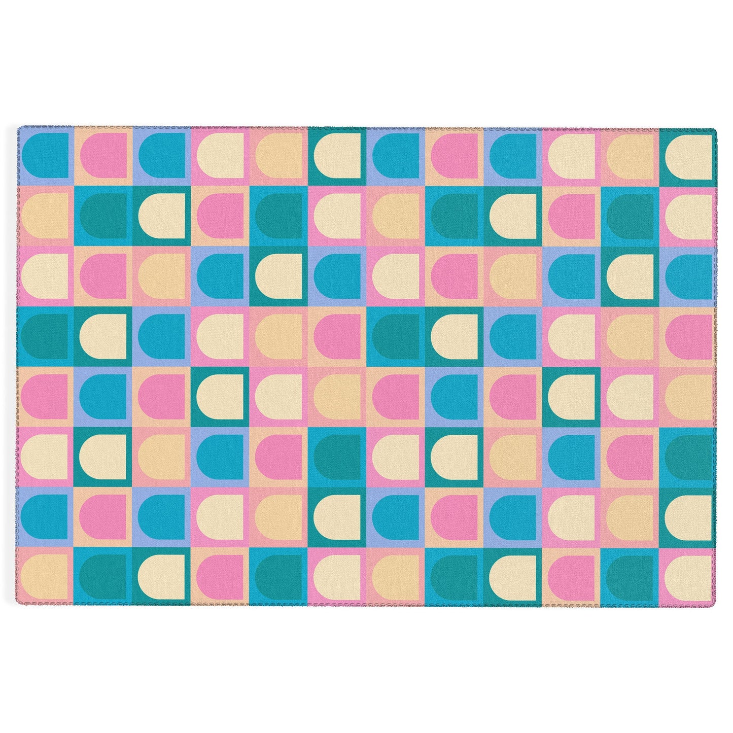Colour Poems Checker Arches I Pastel Tones Outdoor Rug