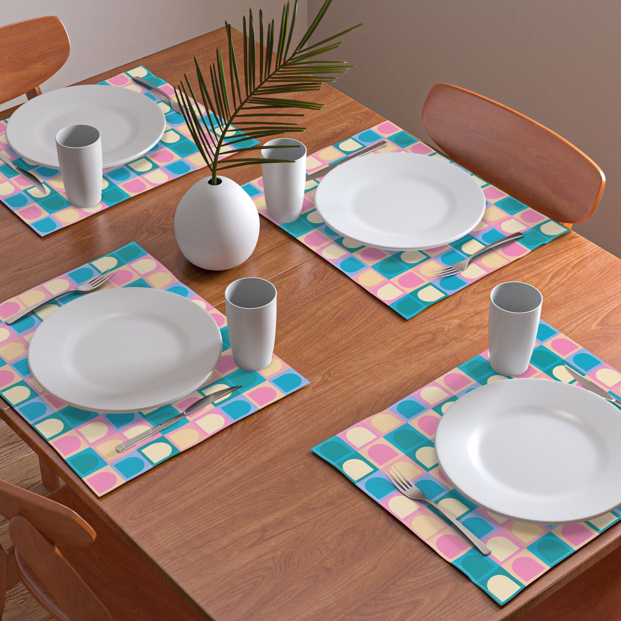 Colour Poems Checker Arches I Pastel Tones Placemat