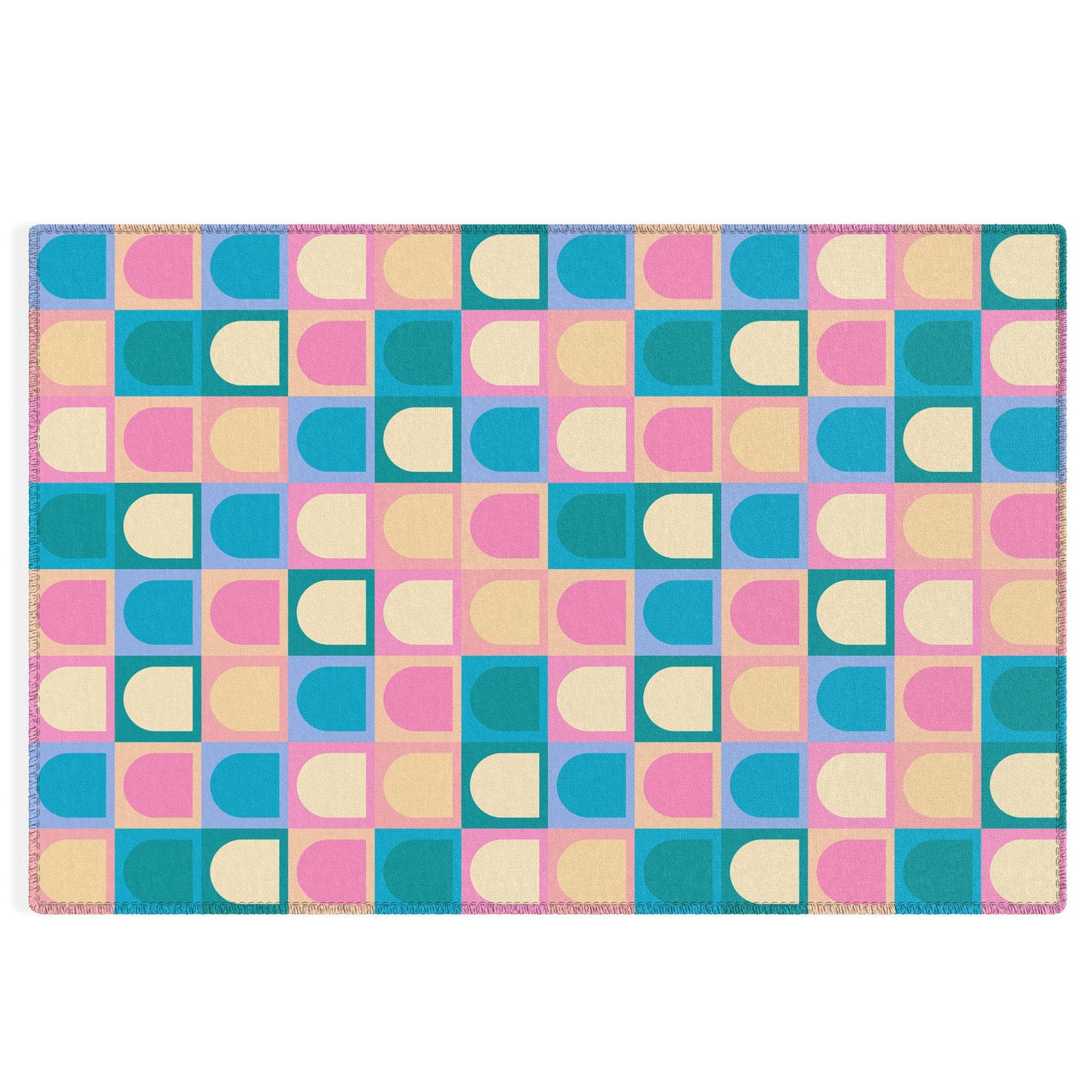 Colour Poems Checker Arches I Pastel Tones Outdoor Rug