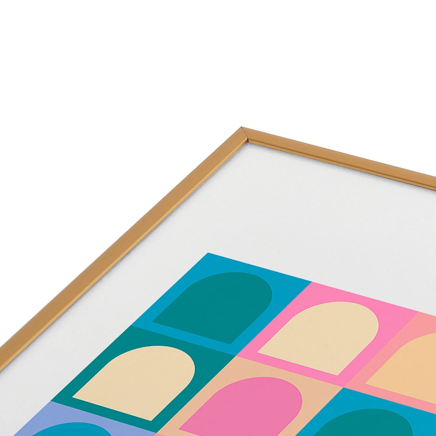 Colour Poems Checker Arches I Pastel Tones Metal Framed Art Print