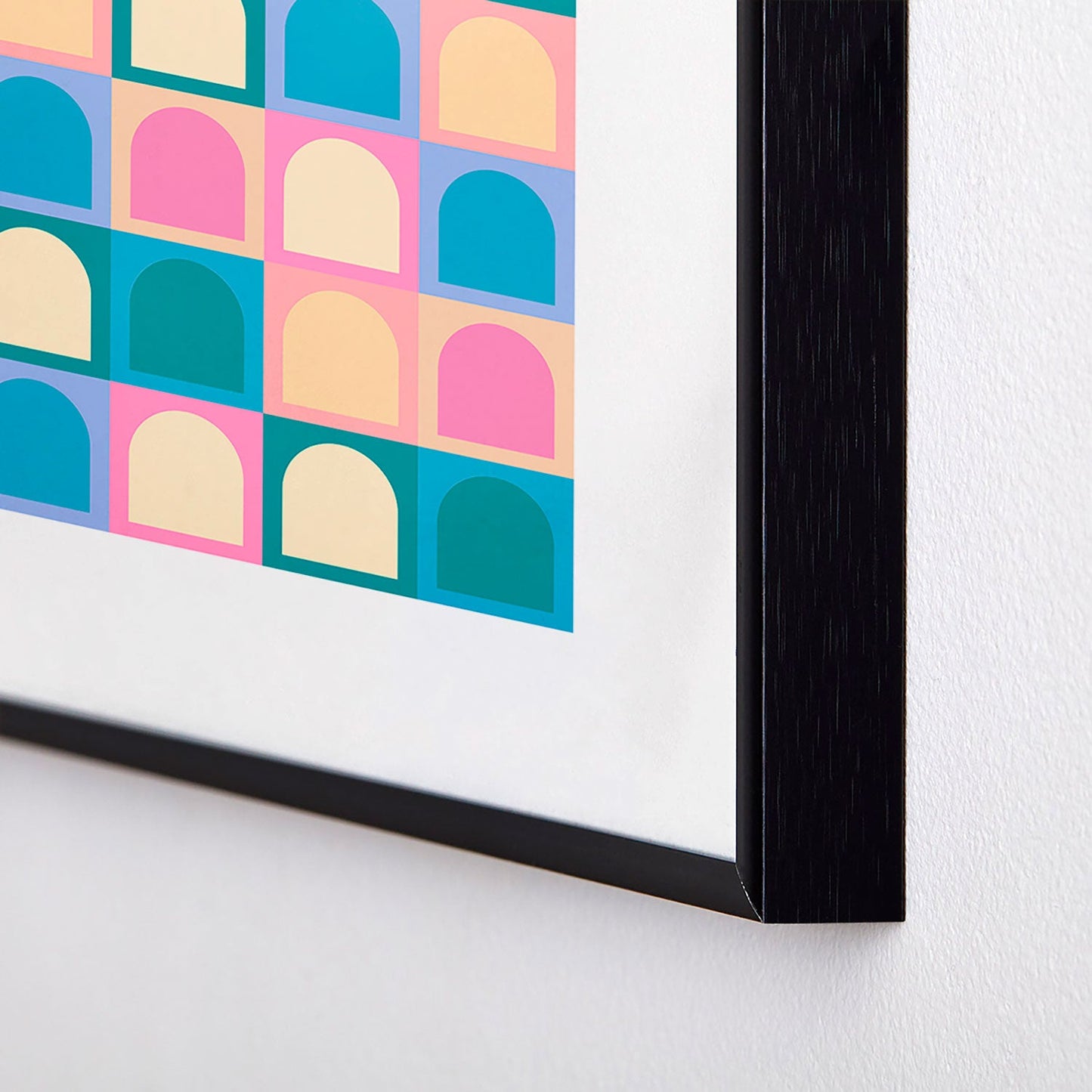 Colour Poems Checker Arches I Pastel Tones Metal Framed Art Print