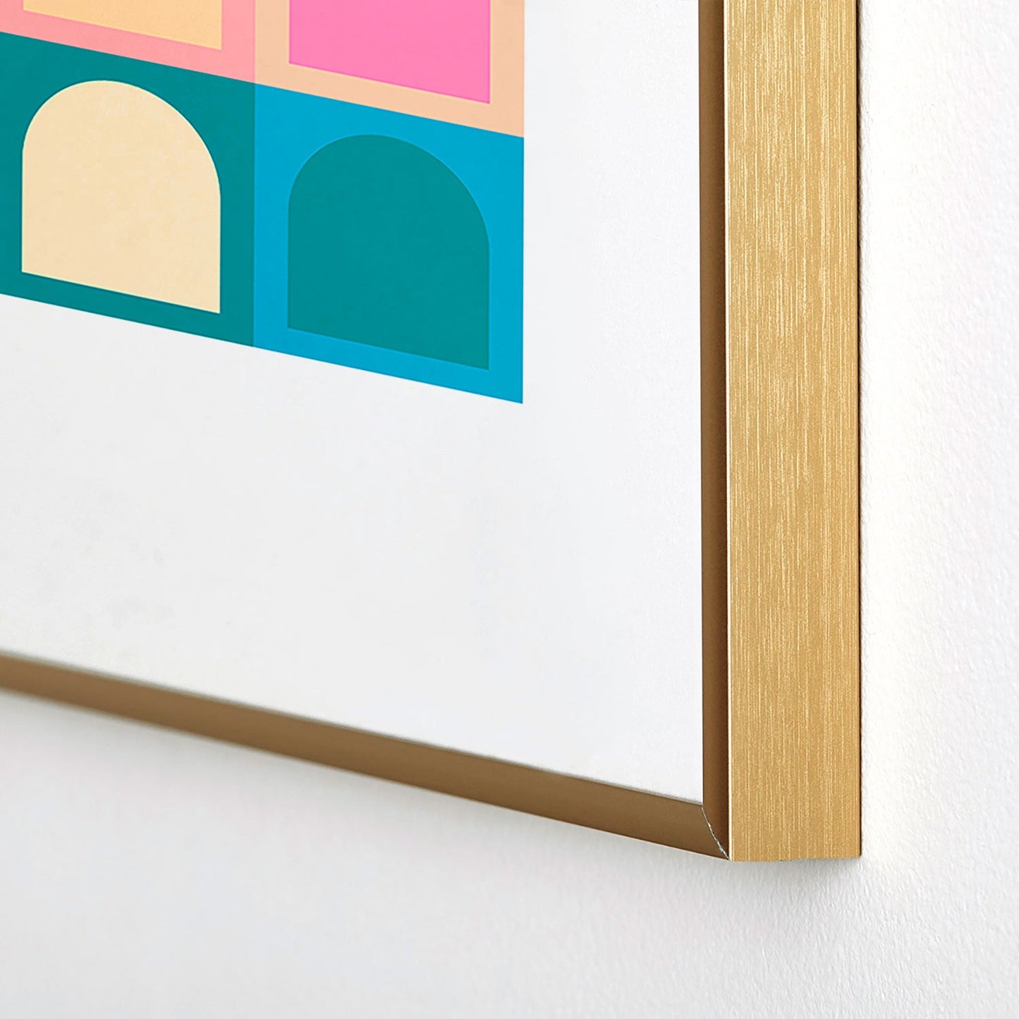 Colour Poems Checker Arches I Pastel Tones Metal Framed Art Print