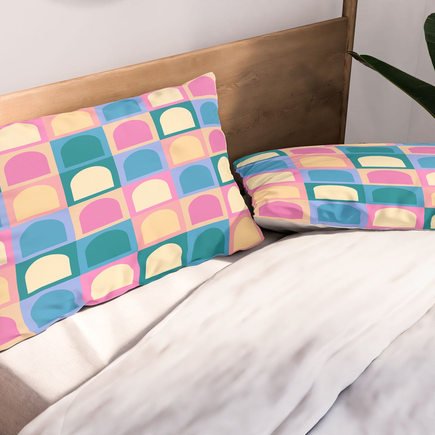 Colour Poems Checker Arches I Pastel Tones Pillow Shams
