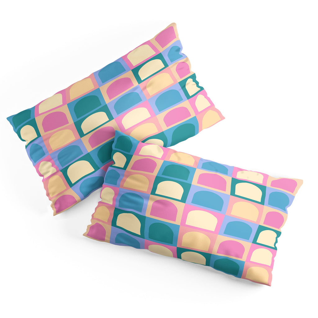 Colour Poems Checker Arches I Pastel Tones Pillow Shams
