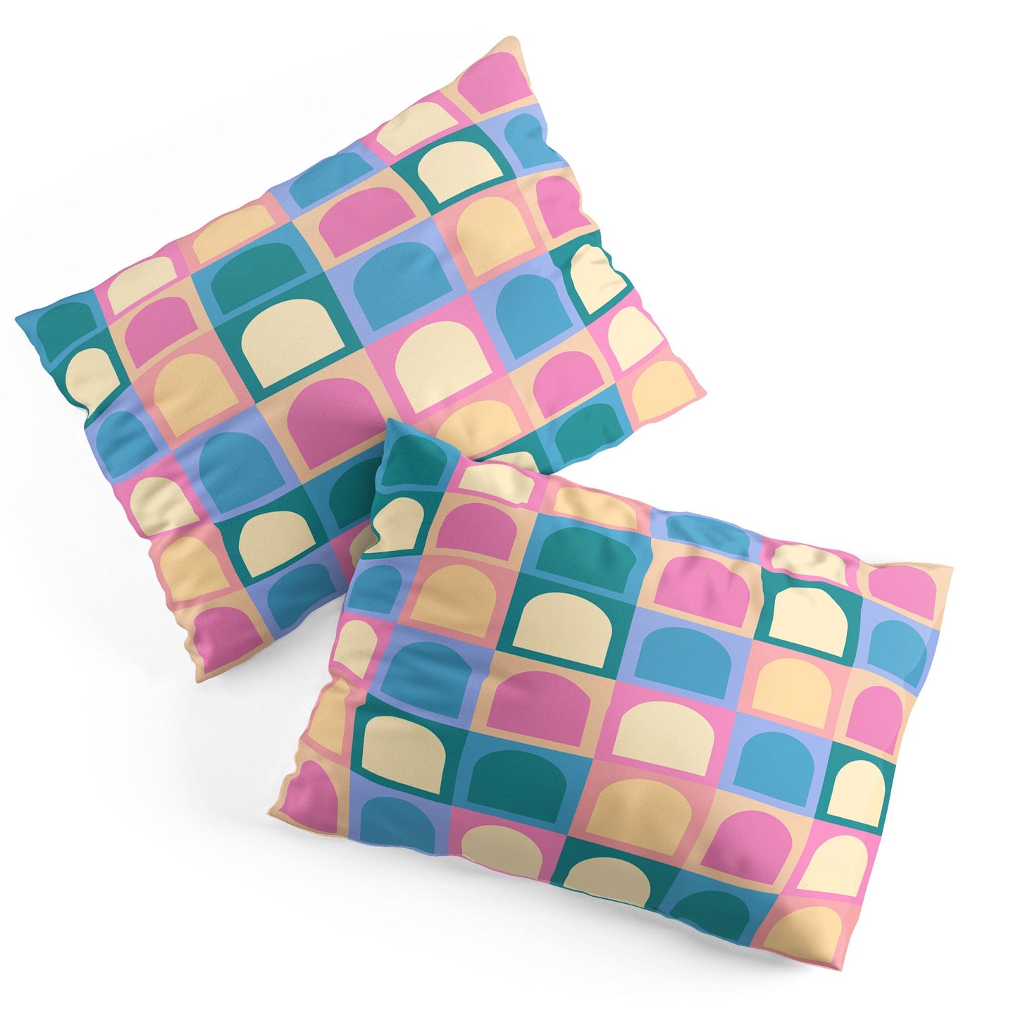 Colour Poems Checker Arches I Pastel Tones Pillow Shams