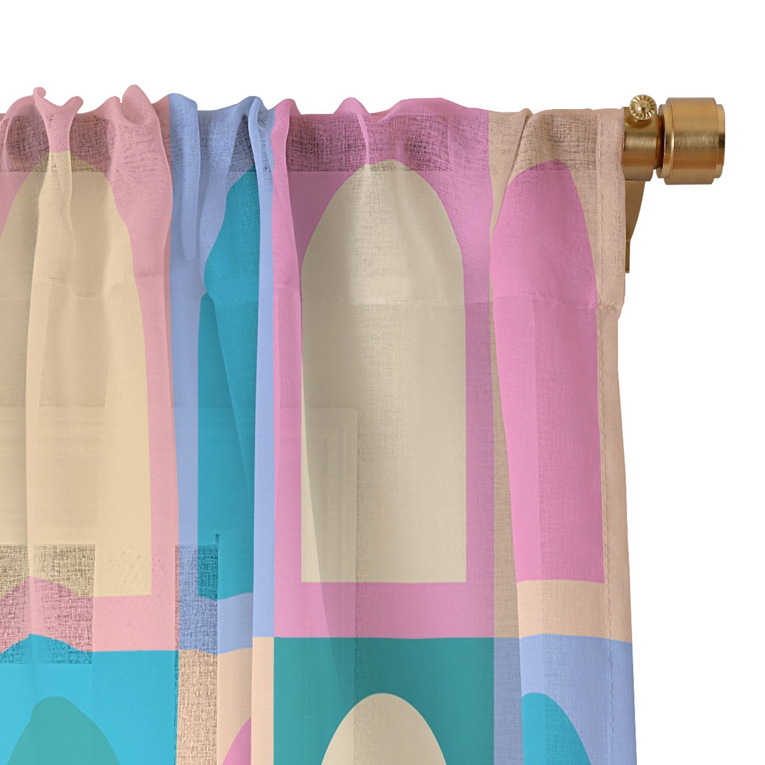 Colour Poems Checker Arches I Pastel Tones Sheer Non Repeat