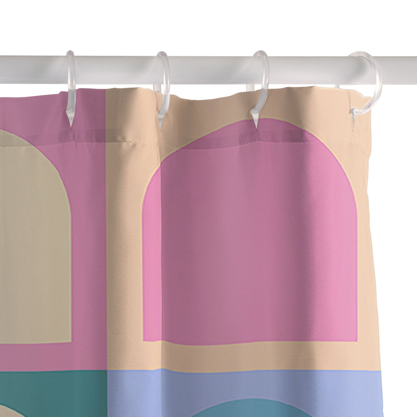 Colour Poems Checker Arches I Pastel Tones Shower Curtain