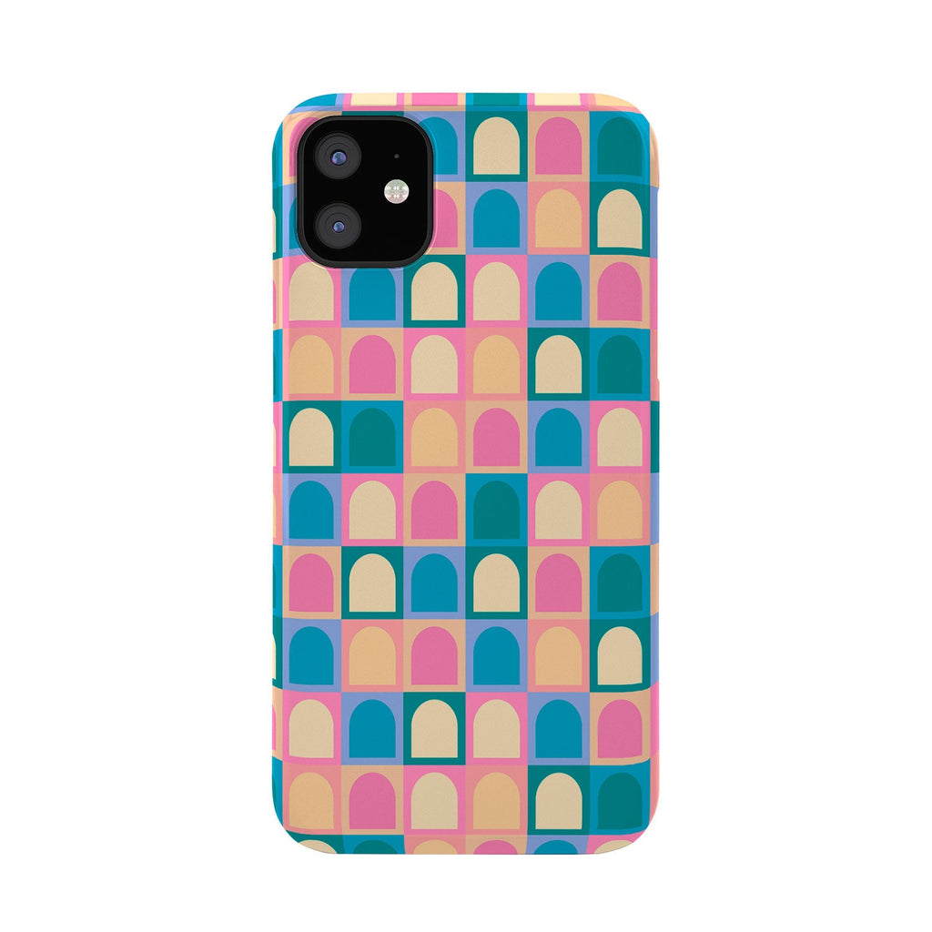 Colour Poems Checker Arches I Pastel Tones Phone Case