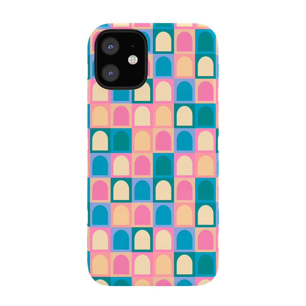 Colour Poems Checker Arches I Pastel Tones Phone Case