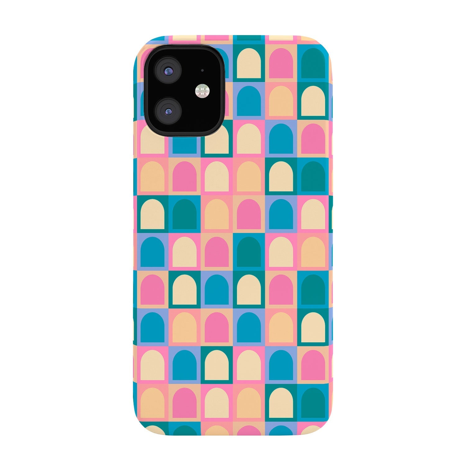 Colour Poems Checker Arches I Pastel Tones Phone Case