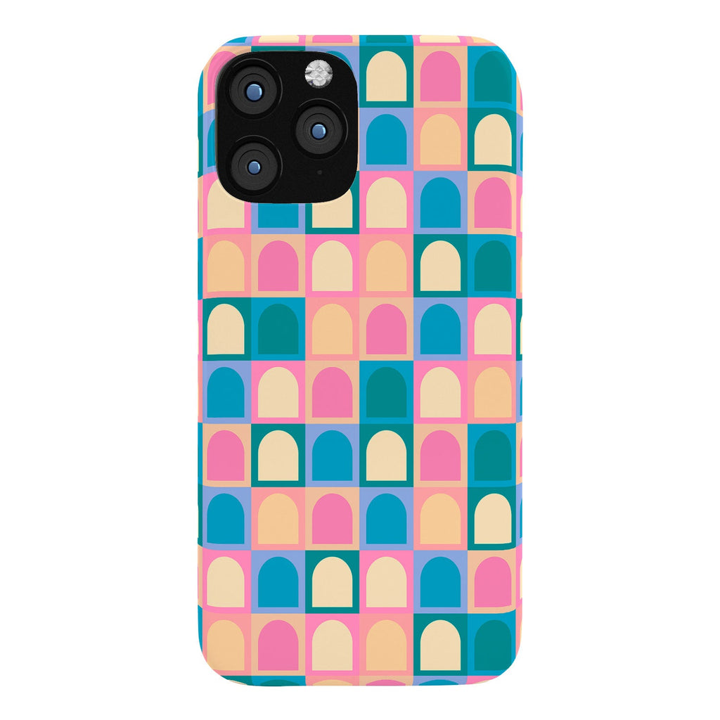 Colour Poems Checker Arches I Pastel Tones Phone Case