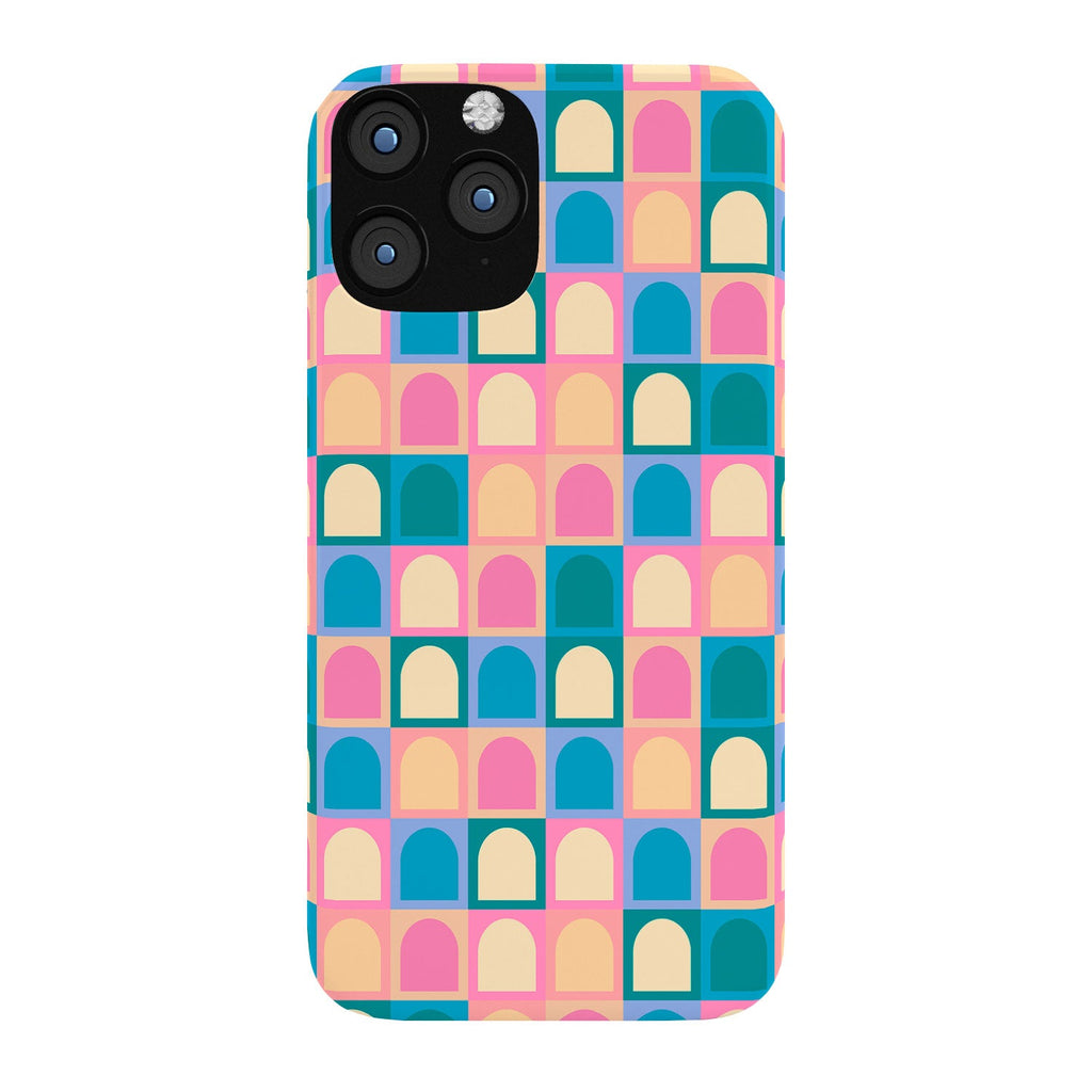 Colour Poems Checker Arches I Pastel Tones Phone Case