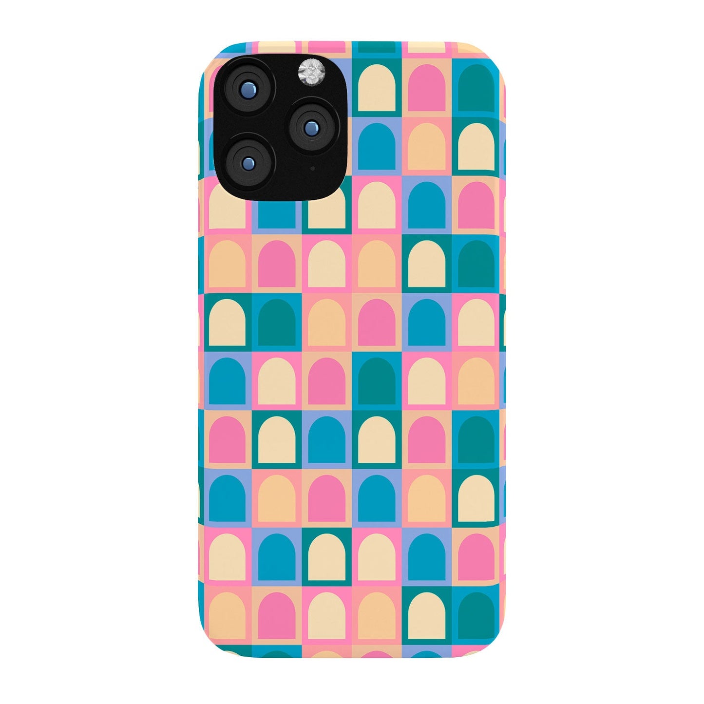 Colour Poems Checker Arches I Pastel Tones Phone Case