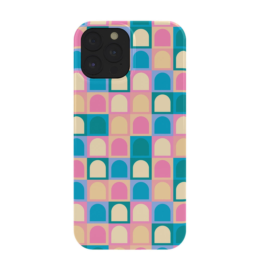 Colour Poems Checker Arches I Pastel Tones Phone Case