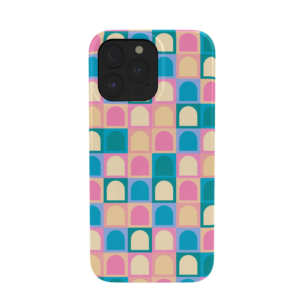 Colour Poems Checker Arches I Pastel Tones Phone Case