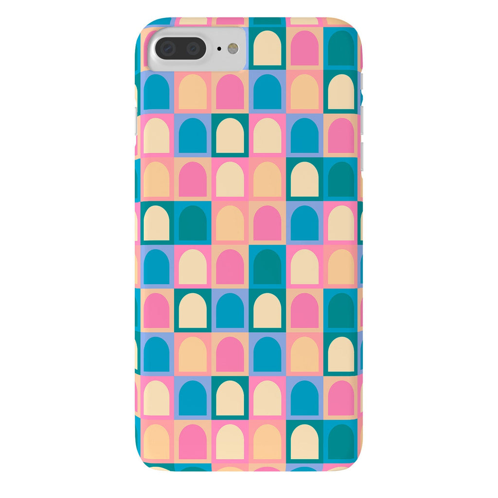 Colour Poems Checker Arches I Pastel Tones Phone Case