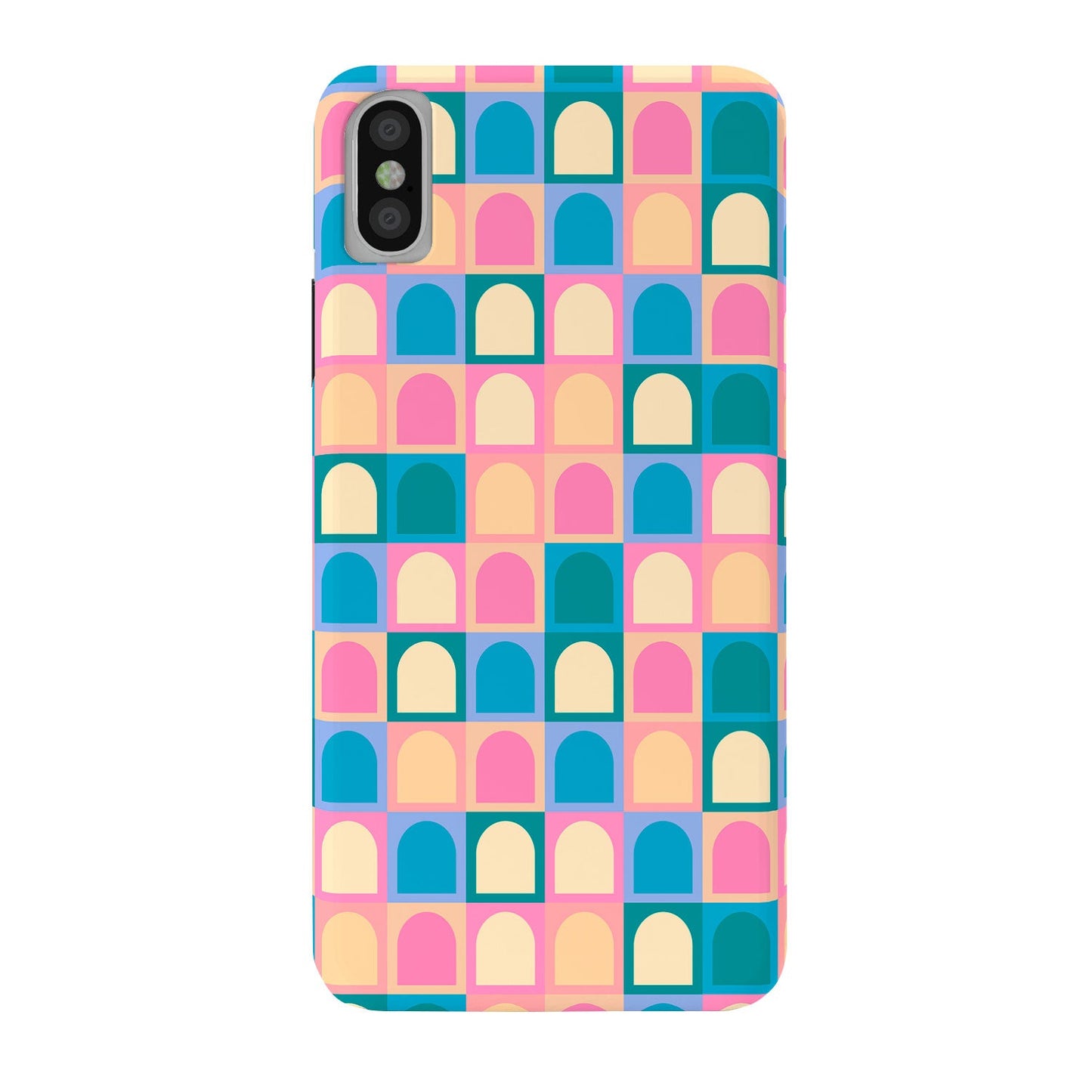 Colour Poems Checker Arches I Pastel Tones Phone Case