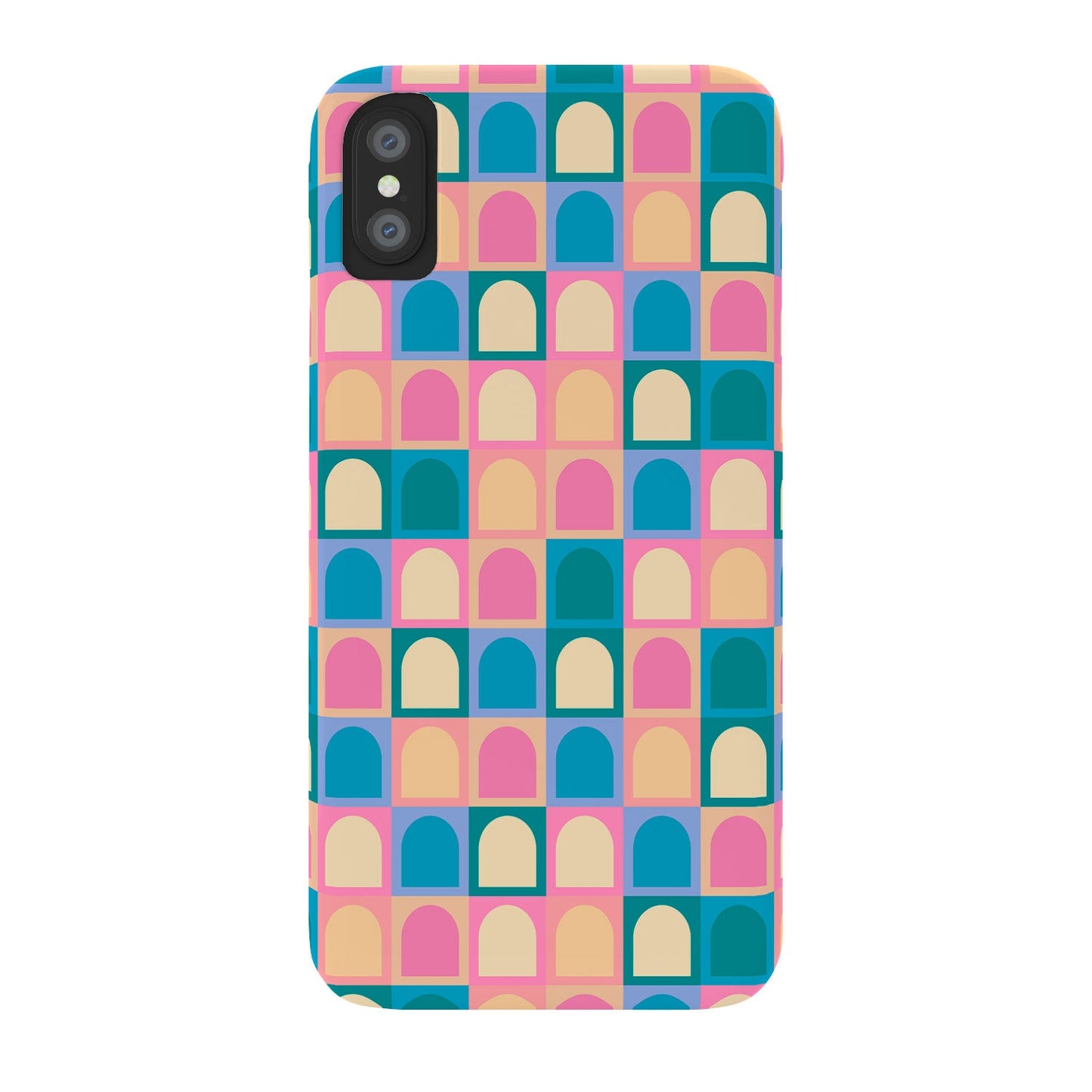 Colour Poems Checker Arches I Pastel Tones Phone Case
