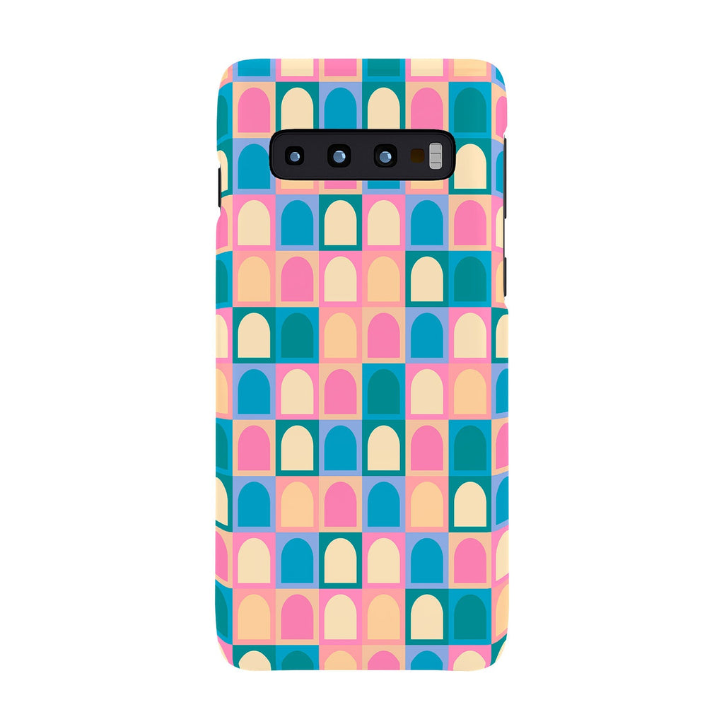 Colour Poems Checker Arches I Pastel Tones Phone Case
