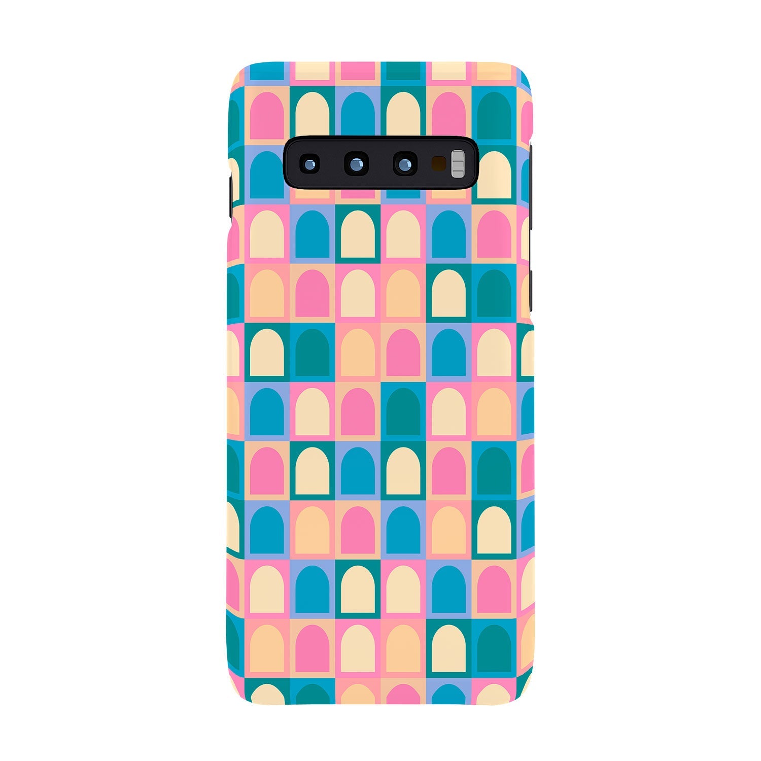 Colour Poems Checker Arches I Pastel Tones Phone Case