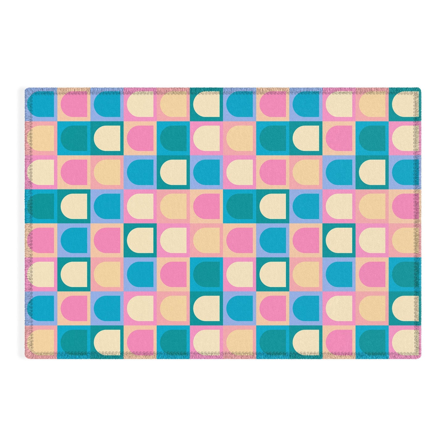 Colour Poems Checker Arches I Pastel Tones Outdoor Rug