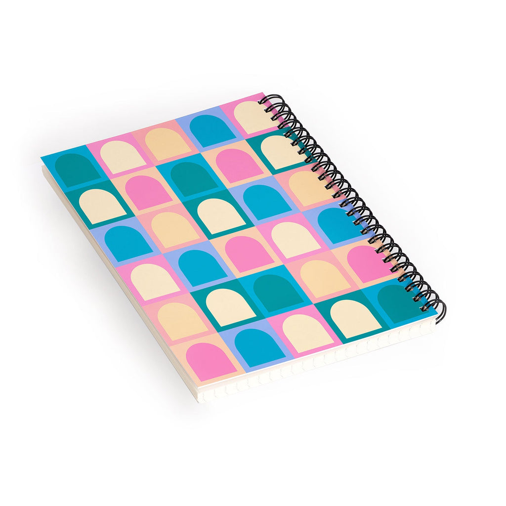 Colour Poems Checker Arches I Pastel Tones Spiral Notebook