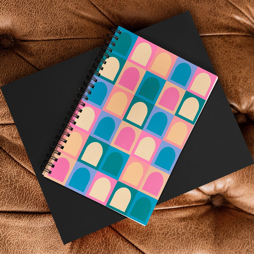 Colour Poems Checker Arches I Pastel Tones Spiral Notebook