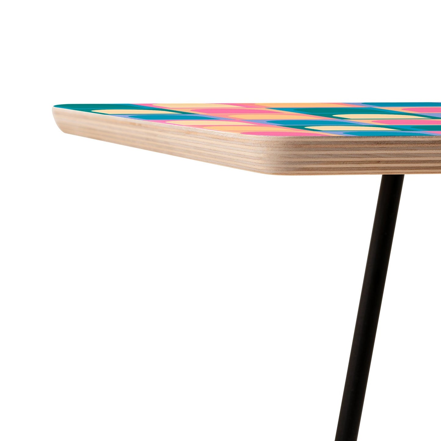 Colour Poems Checker Arches I Pastel Tones Side Table
