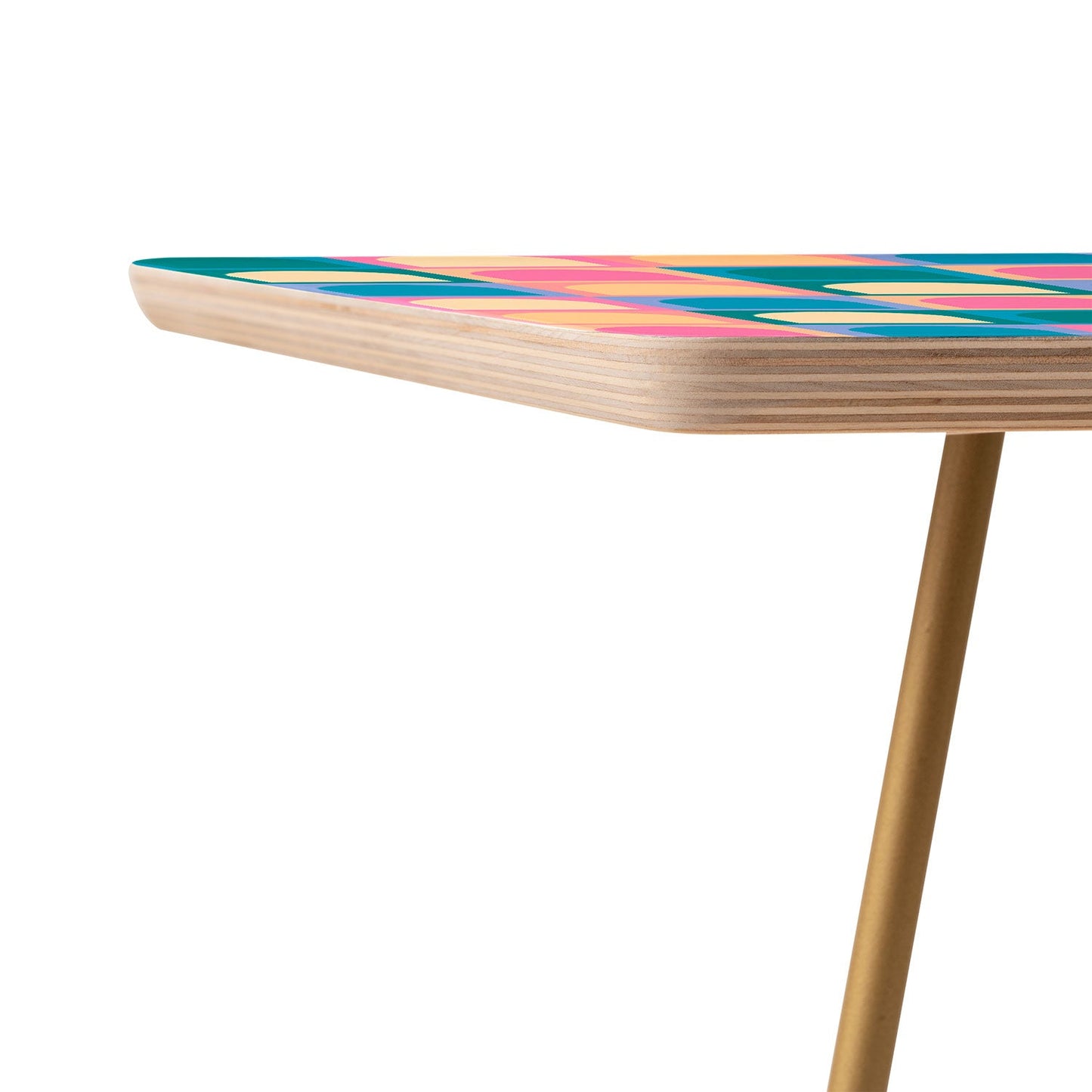 Colour Poems Checker Arches I Pastel Tones Side Table
