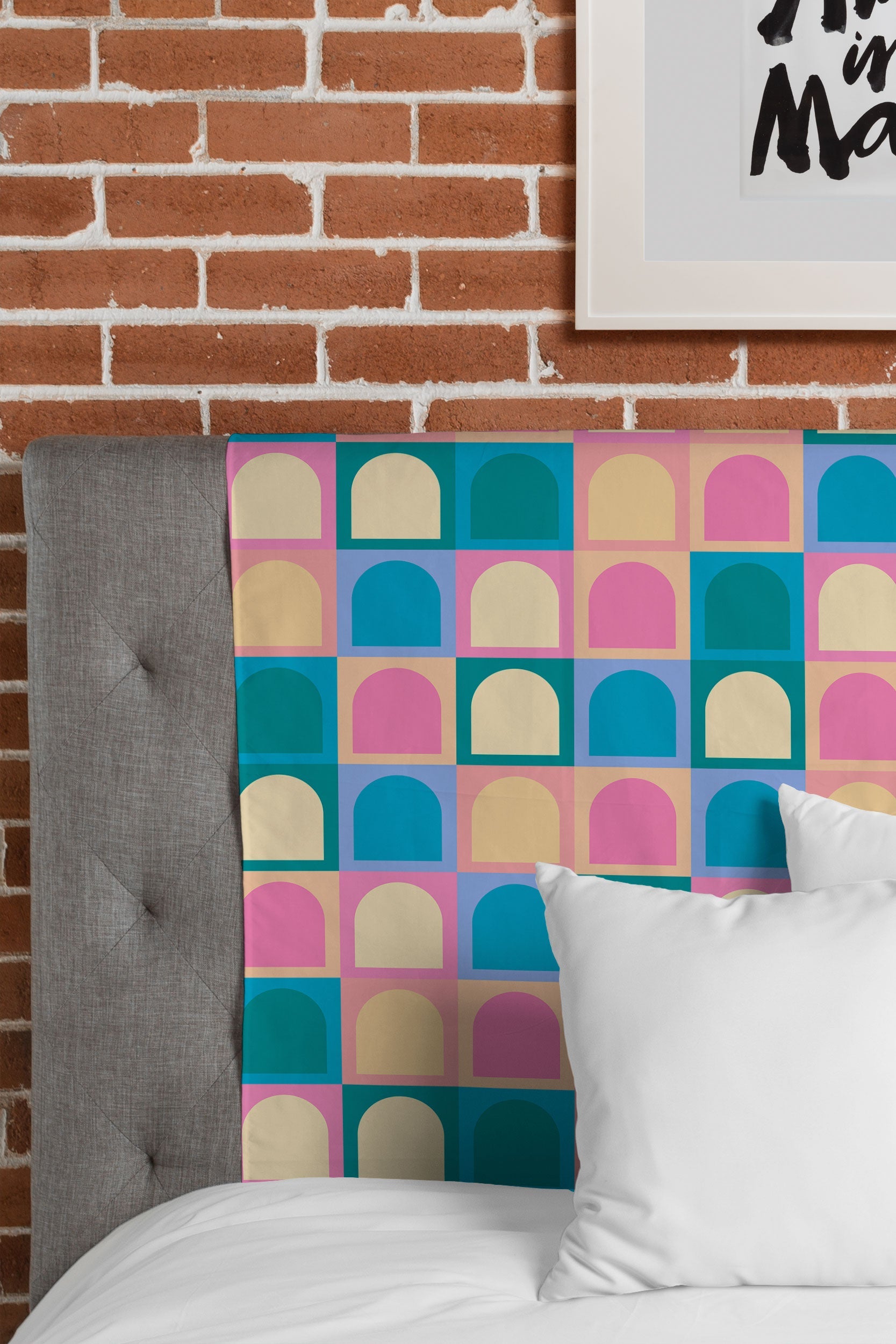 Colour Poems Checker Arches I Pastel Tones Tapestry