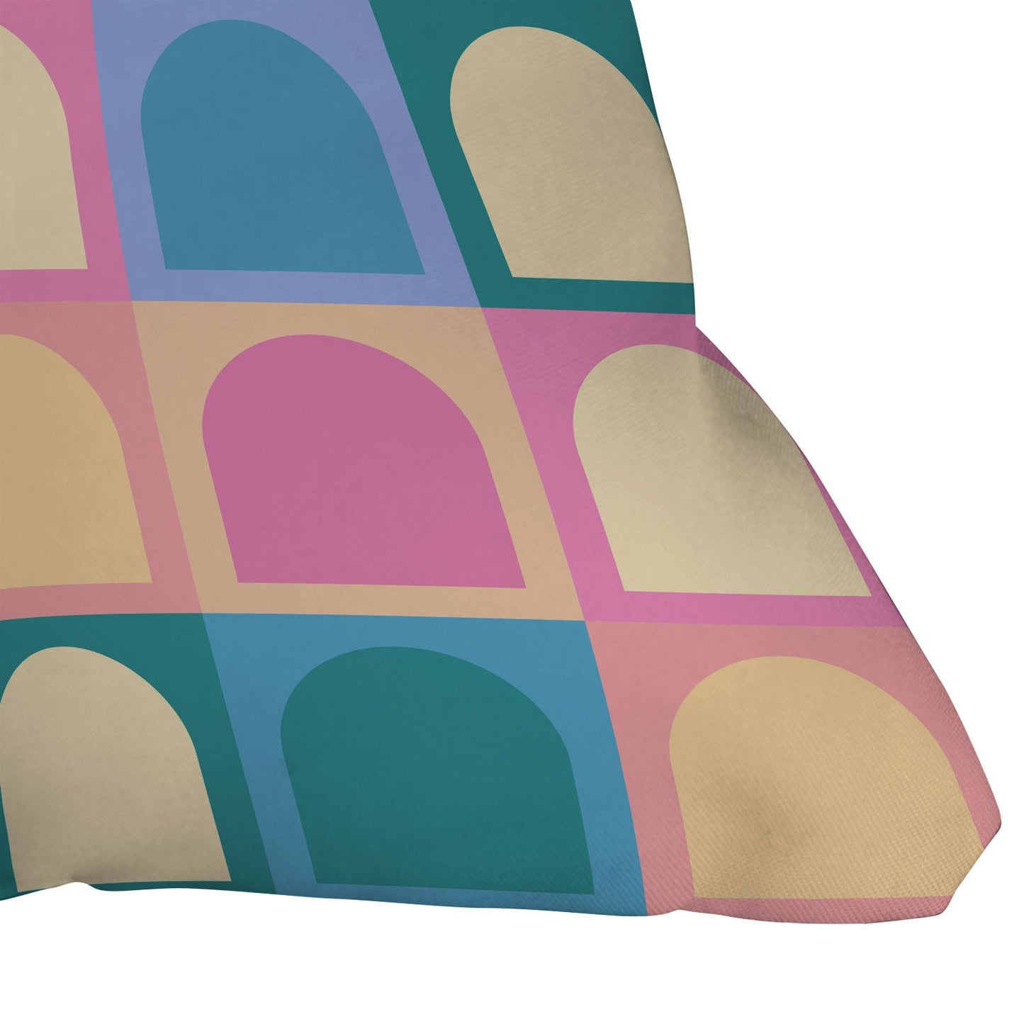 Colour Poems Checker Arches I Pastel Tones Outdoor Throw Pillow