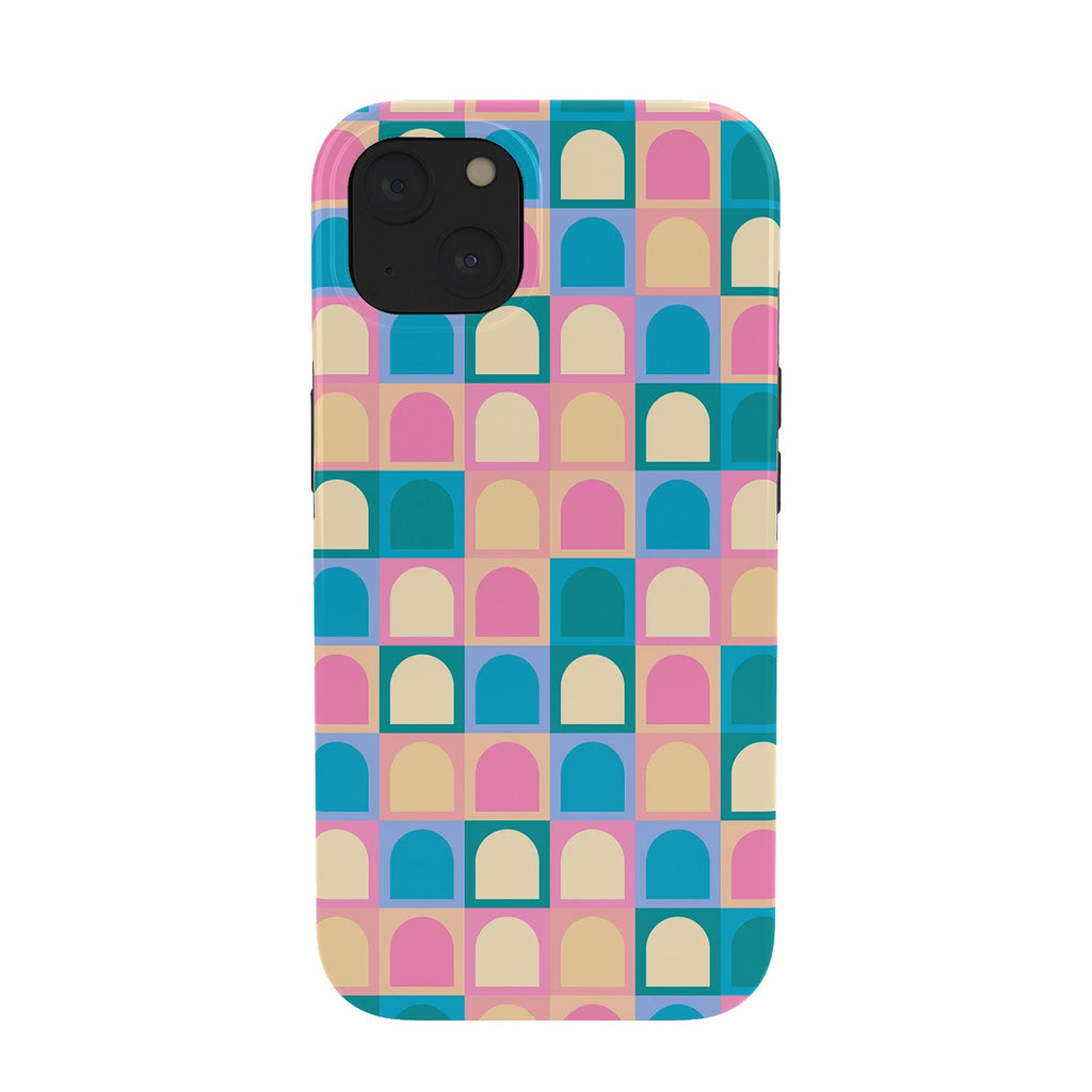 Colour Poems Checker Arches I Pastel Tones Phone Case