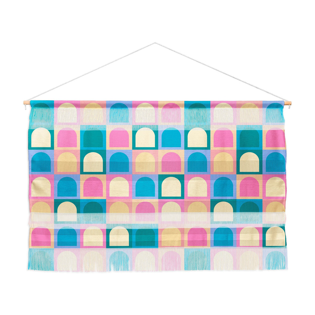 Colour Poems Checker Arches I Pastel Tones Wall Hanging Landscape