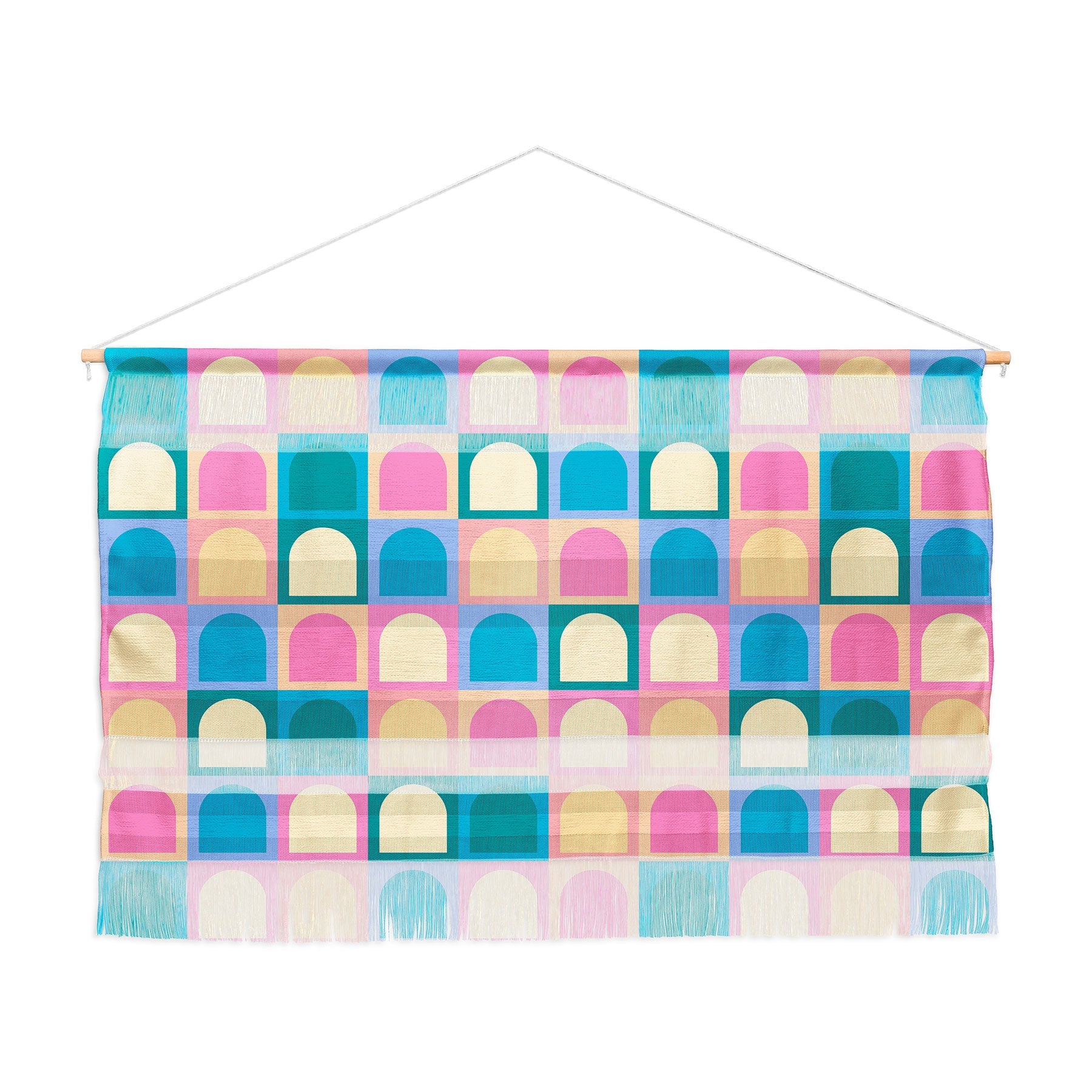 Colour Poems Checker Arches I Pastel Tones Wall Hanging Landscape