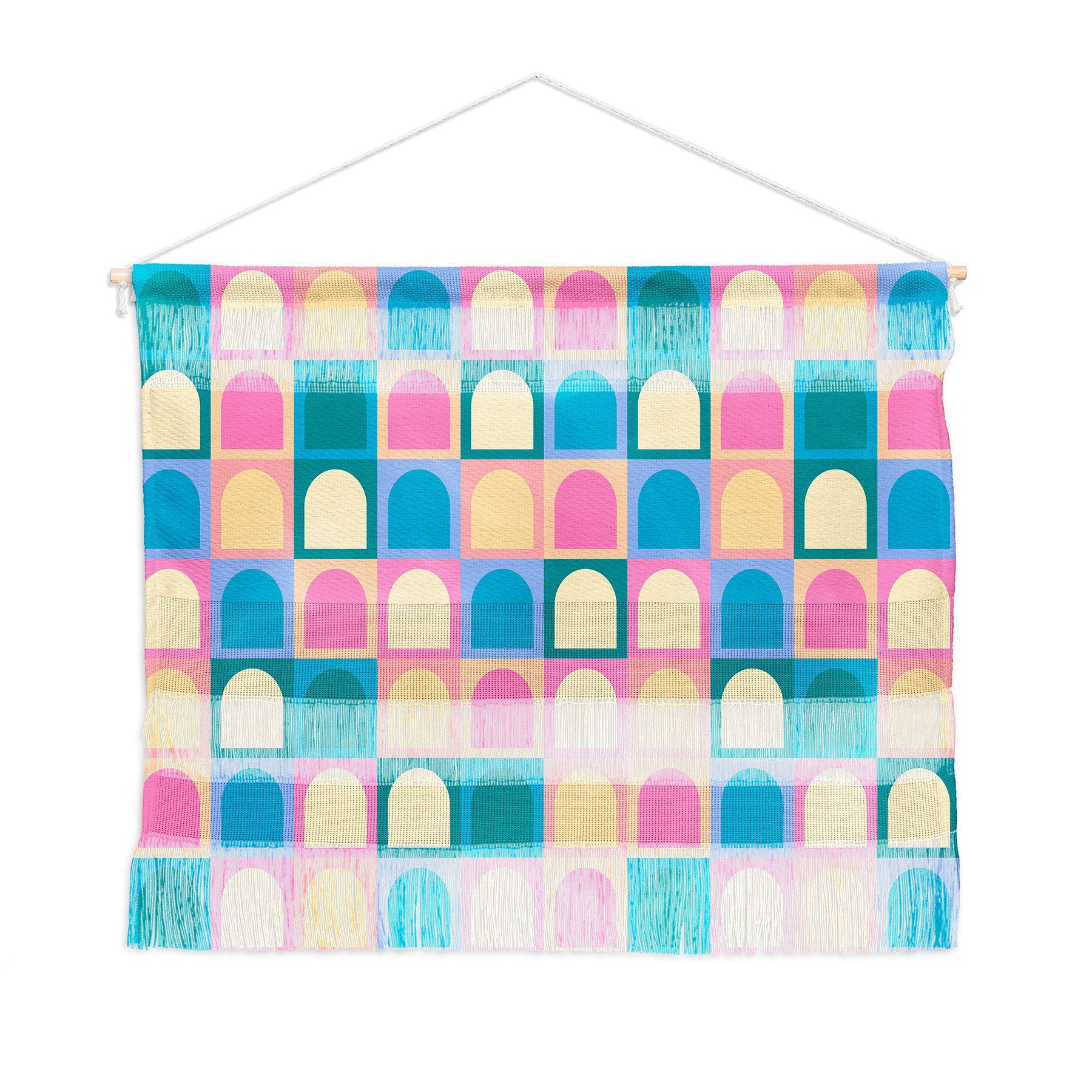Colour Poems Checker Arches I Pastel Tones Wall Hanging Landscape
