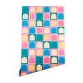 Colour Poems Checker Arches I Pastel Tones Wallpaper