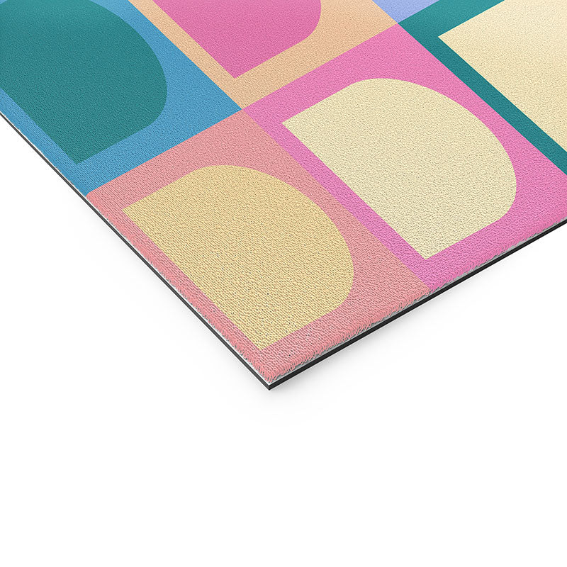 Colour Poems Checker Arches I Pastel Tones Welcome Mat