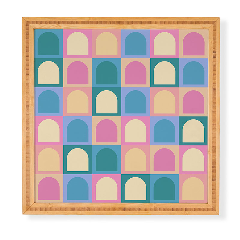 Colour Poems Checker Arches I Pastel Tones Framed Wall Art