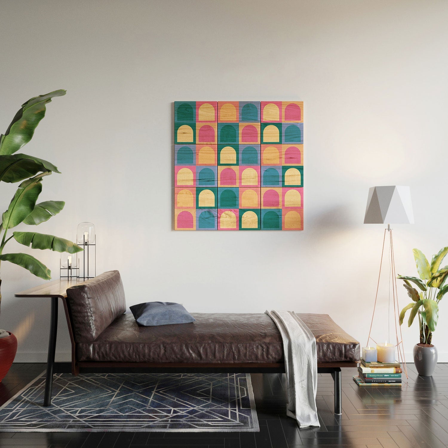 Colour Poems Checker Arches I Pastel Tones Wood Wall Mural