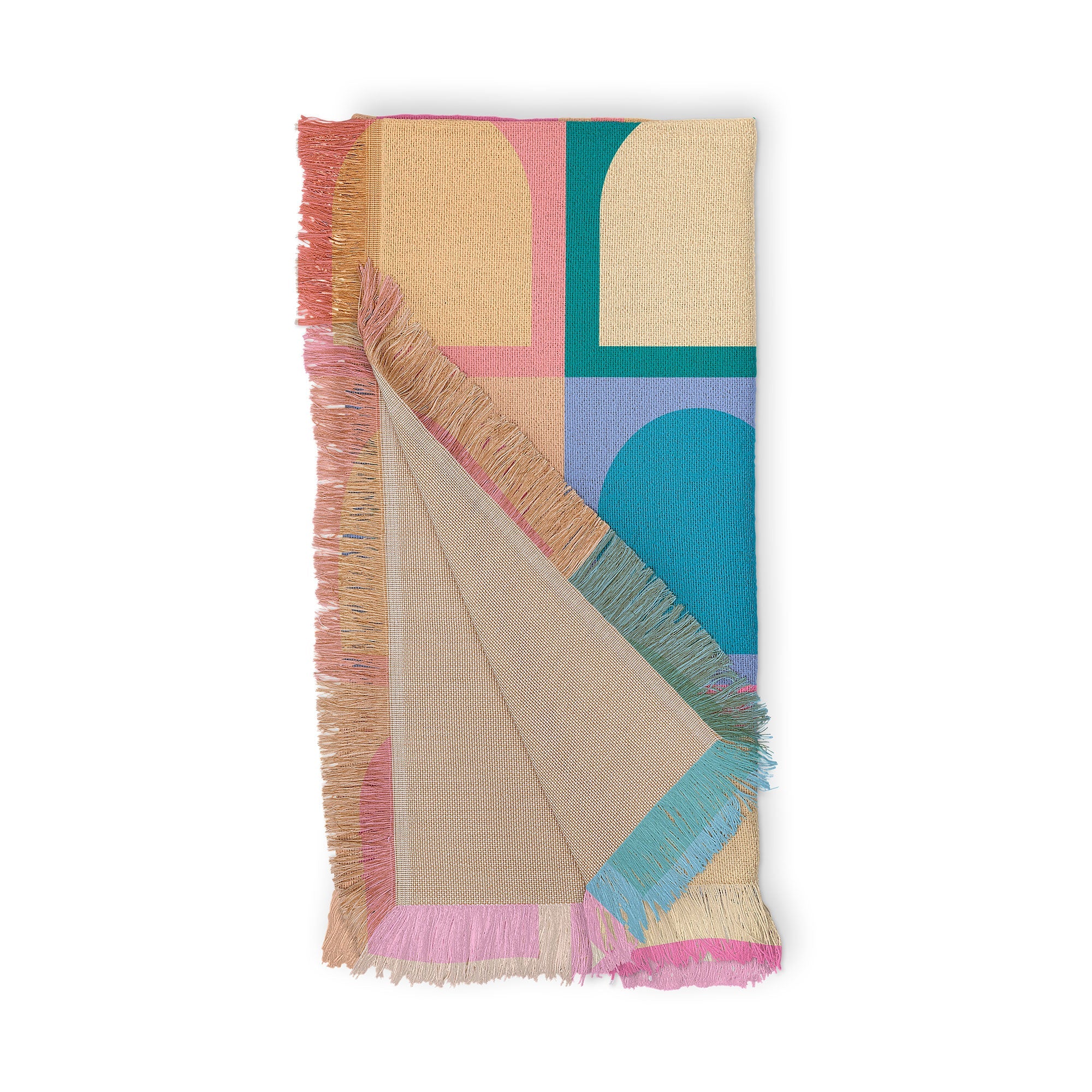 Colour Poems Checker Arches I Pastel Tones Throw Blanket