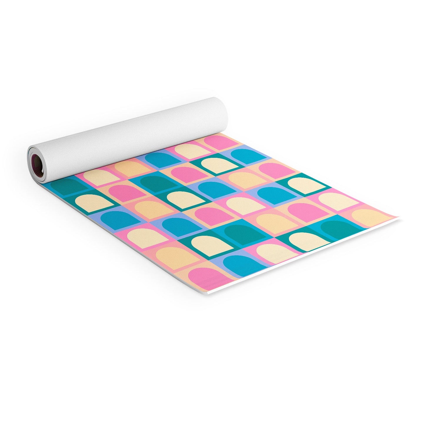 Colour Poems Checker Arches I Pastel Tones Yoga Mat