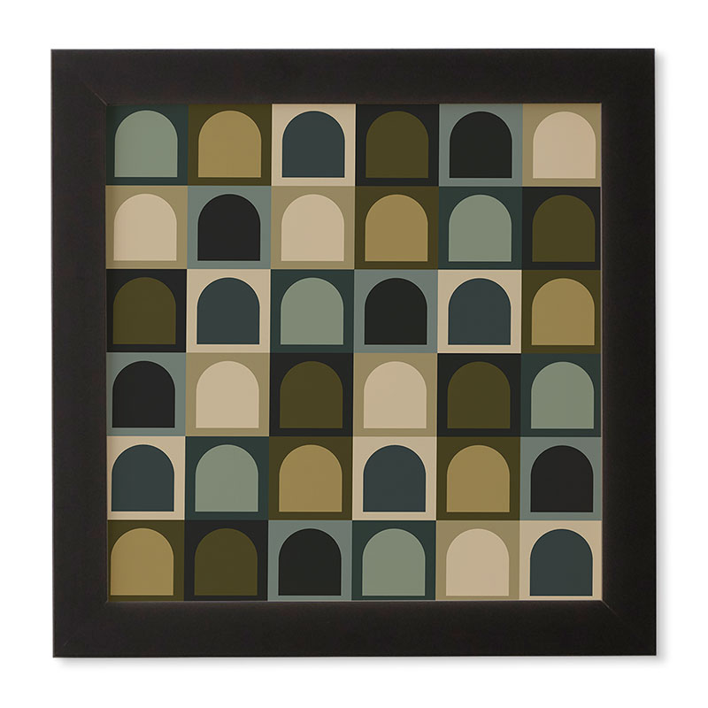 Colour Poems Checker Arches II Earthy Tones Framed Wall Art