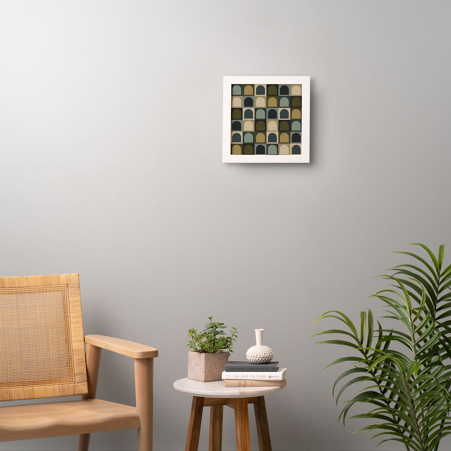 Colour Poems Checker Arches II Earthy Tones Framed Wall Art